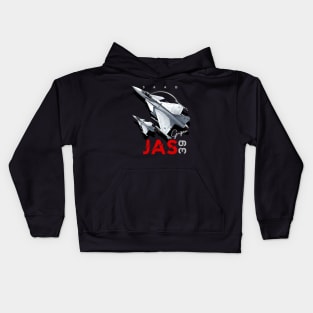 Saab JAS39 Gripen Swedish Fighterjet Aircraft Kids Hoodie